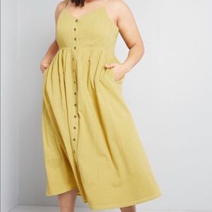 ModCloth button down midi dress